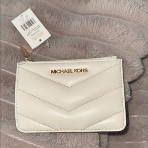 Michael Kors Cream Quilted Wallet